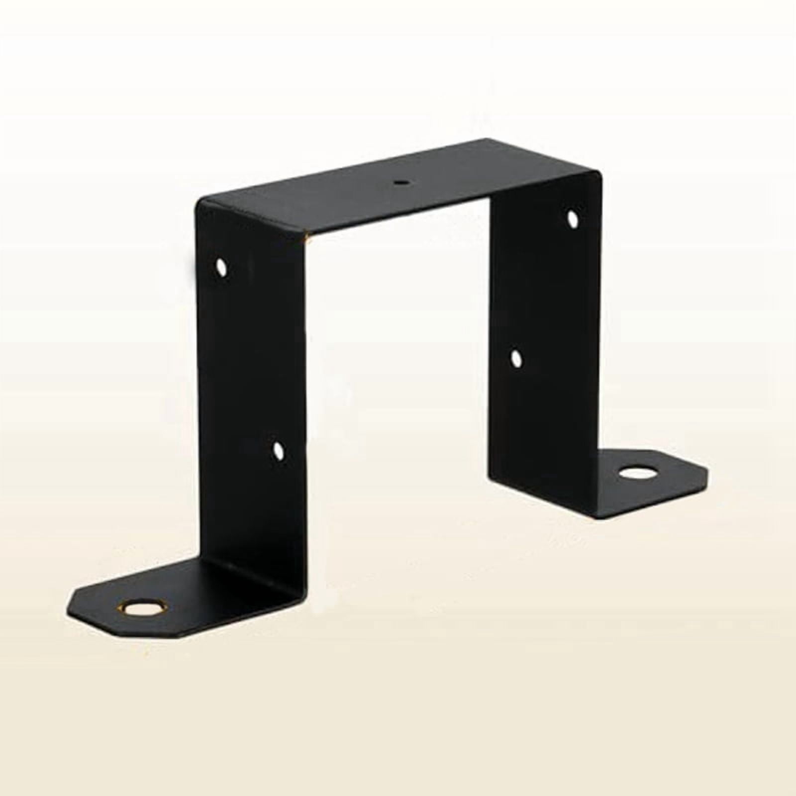 4pcs Strap Post Ties Black Deck Fence for 4x4in Post U Bracket,Can Be Fence Post Brackets for Metal Posts to Wood