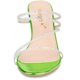 thumbnail image 2 of Women's Strappy Rhinestone Block Heel Slide Sandals Green US 5/UK 3/EU 36, 2 of 6