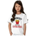 thumbnail image 3 of Exercise You Said Extra Fries Foodie Crewneck T Shirts Boy Girl Teen Brisco Brands XS, 3 of 6