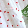 thumbnail image 5 of Womens Bath Robe Kimono Printed Weave Loungewear Sleepwear for Women,White,M, 5 of 8