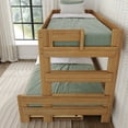 thumbnail image 4 of Max & Lily Modern Farmhouse Twin over Full Bunk Bed with Trundle, Solid Wood Bed for Kids, 4 of 8