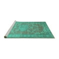 thumbnail image 2 of Ahgly Company Machine Washable Indoor Rectangle Persian Turquoise Blue Traditional Area Rugs, 6' x 9', 2 of 4