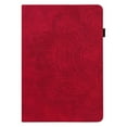 thumbnail image 5 of SaniMore Wallet Case for iPad Pro 11 2024, PU Leather Case Embossed Sunflower Shockproof TPU Shell Card Slots Pen Holder Hand Rope Anti-slip Strip Kickstand Case, Red, 5 of 12