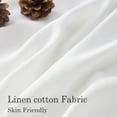thumbnail image 6 of Jainmy White Linen Semi Sheer Curtains 90 Inches Long 2 Panels Set, Light Filtering Farmhouse Curtain Drapes for Living Room Bedroom,52"x90", 6 of 8