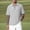 Gray, variant on LMOIPLI Mens Quarter Zip Short Sleeve Shirt with Raglan Stitching Quick Dry Athletic Top for Golf Tennis and Casual Activities Brown XXXXL