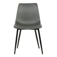 thumbnail image 6 of Monte Contemporary Dining Chair in Gray Faux Leather with Black Metal Legs, 6 of 10