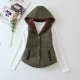 thumbnail image 2 of Lindreshi Winter Vests for Women Women Solid Short Outerwear Cotton Jackets Pocket Loose Stand Vest, 2 of 6