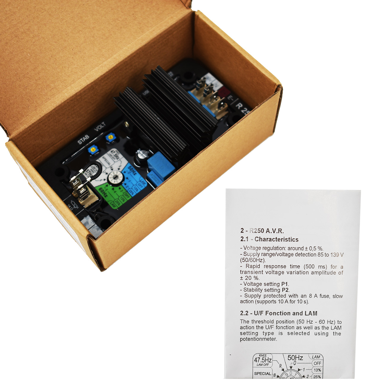 EPOTOOR AVR R250 Automatic Voltage Regulator Controls Module Card For Leroy Somer