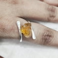 thumbnail image 3 of Natural Citrine Ring, Rough Citrine Gemstone Ring, November Birthstone, Boho Ring, 925 Sterling Silver, Womens Ring, Christmas, Thanksgiving, Handmade, Statement Jewelry, Rough Gemstone Jewelry, 3 of 5