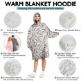 thumbnail image 5 of Beige Baseballs with Hearts Pattern Wearable Oversized Blanket,Wearable Blanket Hoodie for Adults,Cozy Hooded Blankets with Super Pockets,Super Warm Fuzzy Pullover for Women & Men, 5 of 6