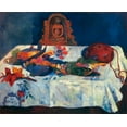 thumbnail image 2 of Gauguin, Paul 31x26 Black Ornate Wood Framed with Double Matting Museum Art Print Titled - Still Life With Parrots, 2 of 4