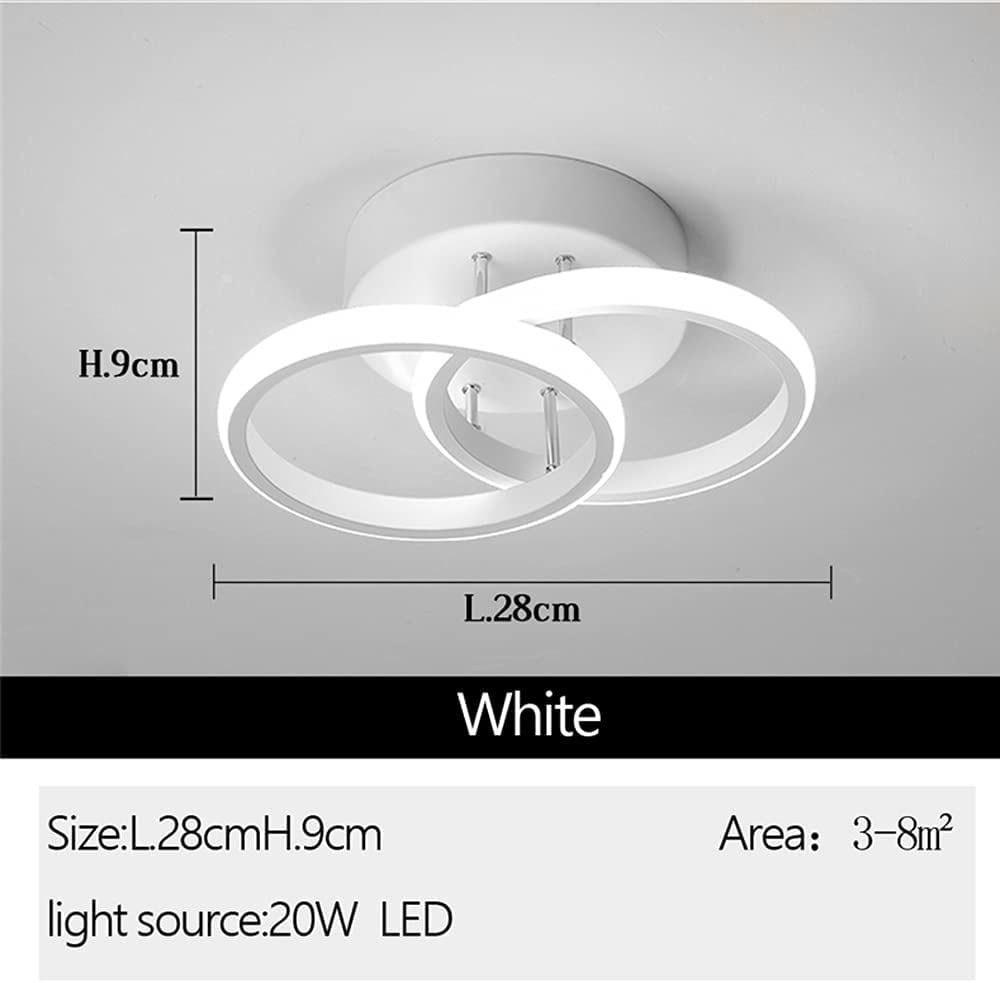 ADISUN LED Ceiling Light Flush Mount Lamp Modern Lighting Fixtures Ceiling Lamps for Bedroom Kitchen(Cool White), White