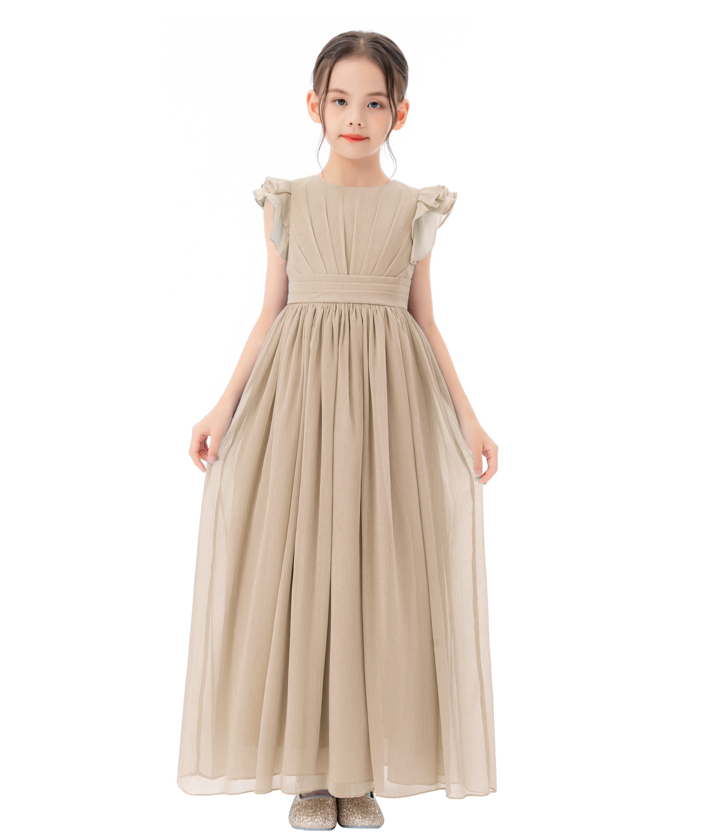 Ekidsbridal Ruffle Chiffon Flower Girl Dresses for Princess Pageants  Graduation Ceremonial Gown 822 6 