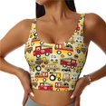 thumbnail image 2 of Uemuo Vehicles Pattern Women's Sports Bra - High Impact Support, Breathable, and Comfortable Athletic Bra for Running, Yoga, and Workouts, 2 of 9