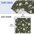 thumbnail image 5 of Dreamtimes Set of 1 Beautiful White Daisy Chamomile Flowers Satin Napkin Square 20 Inches Table Napkins Soft Smooth Decorative Napkins for Wedding Banquet Party Decoration, 5 of 6