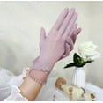 thumbnail image 2 of ZQUUVOU Women's Lace Gloves Sun Protection Gloves Medium Length Sheer Mesh UV Protection Elastic Breathable Gloves Purple, 2 of 3