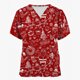 thumbnail image 2 of Uniforme de enfermera de moda para mujer, estampado de muñeco de nieve navideño, manga corta, cuello en V, uniforme de trabajo de Papá Noel, uniforme de trabajo médico 2024, 2 of 5