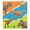 Colorful Dinosaur Sticker, variant on 23x26 in Magnetic Decorative Sticker- PVC Beach Turtle Printed Refrigerator Decorative Cover Removable DIY Art for Kitchen