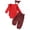 Red-a, variant on Baby Girl Christmas Clothes My First Christmas Outfit Long Sleeve Romper Santa Print Flare Pants Headband Xmas Set