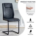 thumbnail image 3 of Sumdeal 63" Modern Dining Room Set for 4,Kitchen Table with 4 PU Chairs,5 Pieces Dining Table Sets for 4,MDF Table and 4 PU leather C-shape Leg Chairs,Black Table and 4 Black Leg Black Chairs, 3 of 6