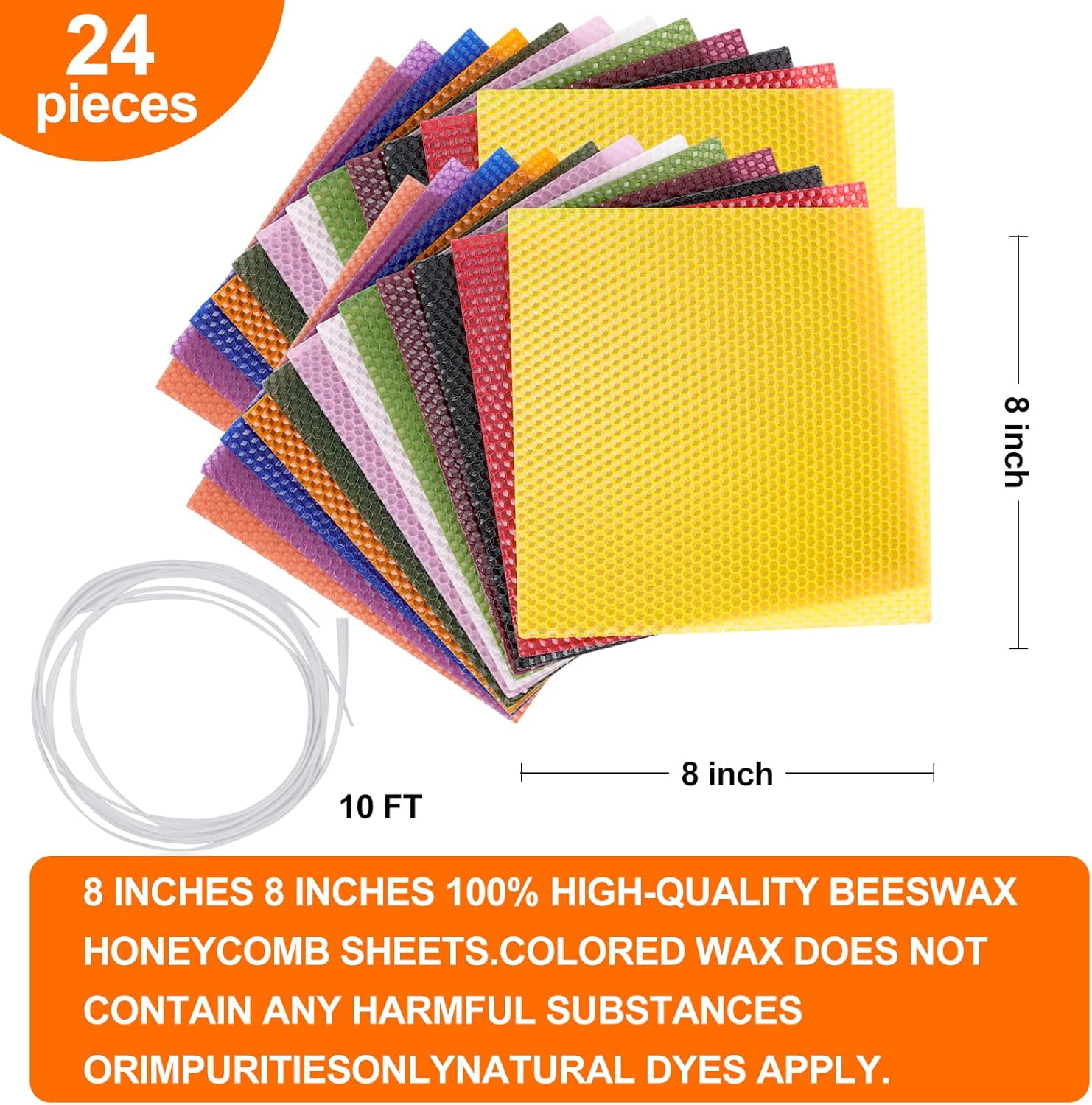 Beeswax Sheets for Candle Making - Kit Kids-Christmas Adults-Candle Rolling DIY Maker Starter