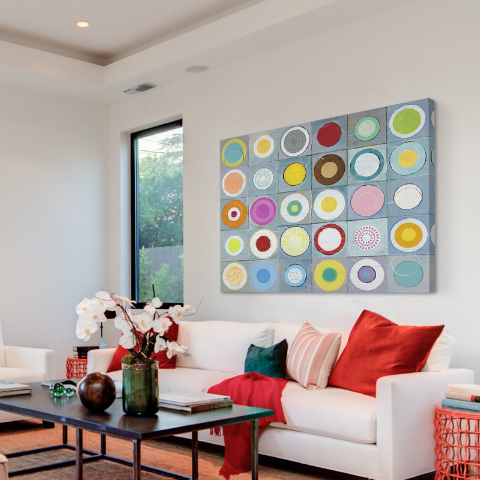 Marmont Hill - "Colors Round" by Julie Joy Painting Print on Wrapped Canvas