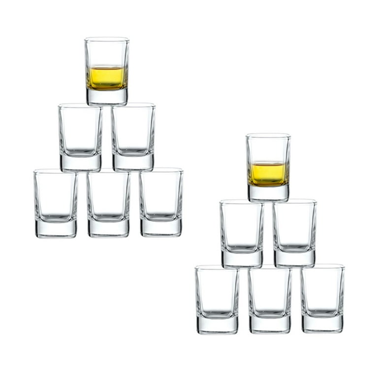 JoyJolt City Heavy Base Shot Glasses 2 oz. Every Day Drinking Glasses (Set  of 6) 