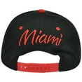 thumbnail image 2 of Miami Florida MIA Italic Script Flat Bill Snapback Black Red Adjustable Hat Cap, 2 of 2