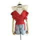 thumbnail image 4 of Camiseta de mujer Verano con cuello en V Dot Sin mangas Blusa de gasa Chaqueta, Rojo tholdsy AP001336-02, 4 of 7