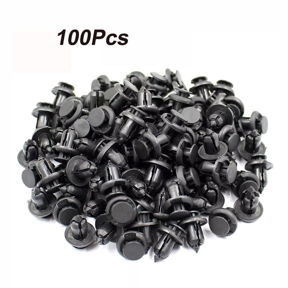 100x 10mm Bumper Clips Hood Fender Push Rivets Retainer Fasteners