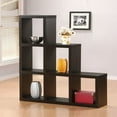 thumbnail image 2 of Wooden Bookcase In Cube Pattern, Espresso Brown, 2 of 2