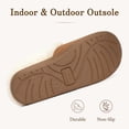 thumbnail image 6 of Crestar Women's Fuzzy Memory Foam Slippers, Faux Fur Lined Warm Comfy House Shoes Indoor Outdoor, Chestnut, 6 of 6