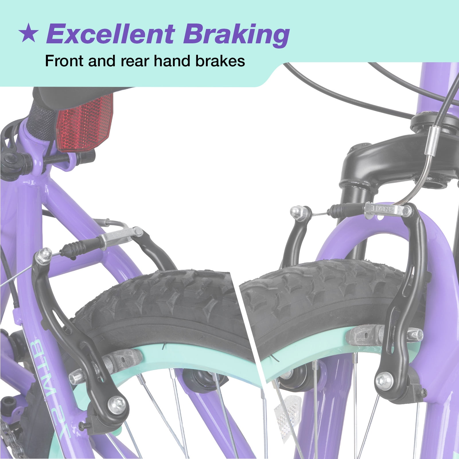 Hykolity 20 inch Kids Mountain Bike,6 Speed Kid Bicycle Age 6-11 Year Old with Front Suspension Fork,Adjustable Seat Height,High-Carbon Steel,Purple