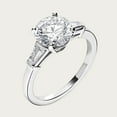 thumbnail image 4 of 1.5 Cts Round Cut and Taper Shape Side Stones Moissanite Diamond Engagement Ring, Solid Gold Bridal Ring, Promise Ring, Anniversary Ring, 4 of 5