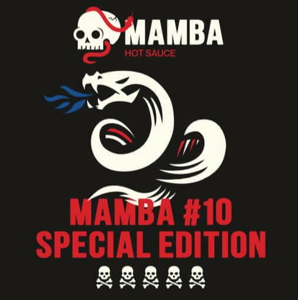 MAMBA #10 Special Edition Hot Sauce, Ghost Pepper Blend with Smoky Spice Flavor, Extra Spicy Condiment for BBQ, Grilled Meats, Wings & Marinades