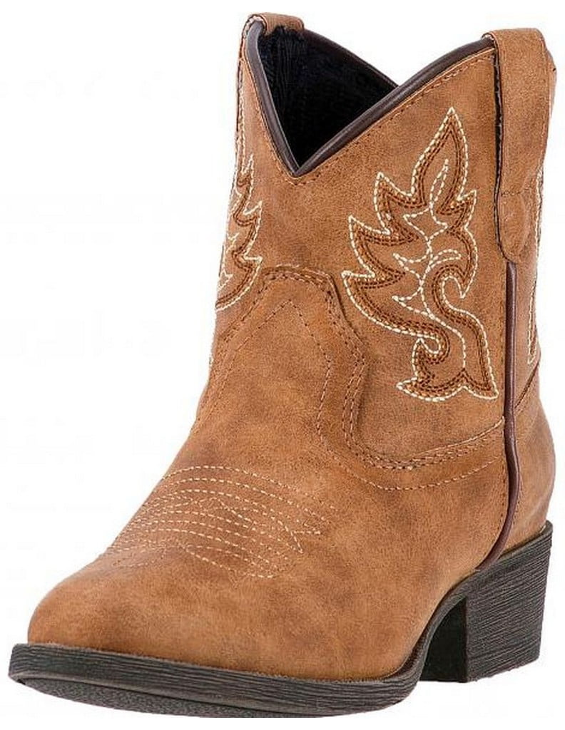 Laredo Western Boots Girls Chloe Cowgirl Stitch Round Toe Brown LC2294