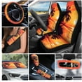 thumbnail image 2 of Yuyamidu Orange Sunset Car Seat Cover for SUV Truck Steering Wheel Cover Seaside Car Shade Seat Belt Strap Pad Handbrake Gear Shift Knob Cover Rearview Mirror Accessory Cup Holder Key Chain 16 Pack, 2 of 7