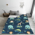 thumbnail image 5 of Pofeuu Tropical Animals Print Ultra-Soft Micro Fleece Blanket,for Bed Or Sofa,All Season Throw Blankets Flannel Blanket-50"x40", 5 of 7