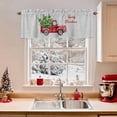 thumbnail image 2 of Valances for Windows Merry Christmas Winter Rod Pocket Cafe Window Treatments Valance Curtains for Kitchen Bathroom Laundry Basement Windows 60"x14", 2 of 7