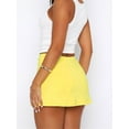 thumbnail image 4 of Sexy High Waist Women's Mini Skirt Split Hem Stretch Fitted Pencil Bodycon Short Skirts, 4 of 7