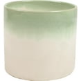 thumbnail image 1 of Green And Cream Cylinder Planter, 1 of 1