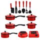 thumbnail image 1 of 13 piezas de juguetes de cocina de imitación de plástico para niños (rojo), 1 of 5