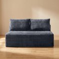 thumbnail image 2 of CQSXDA 2-Seater Corduroy Ground-Hugging Compressed Loveseat, for Small Apartment Living Room Seating, Gray, 2 of 10