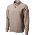 thumbnail image 2 of TGW Men's Quilted Golf Pullover Jacket for Golfing Tan M, 2 of 6