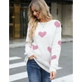thumbnail image 4 of Heart Sweaters for Women Valentine Day Long Sleeve Crewneck Sweaters Casual Loose Cute Pullover Sweater Shermie, 4 of 6