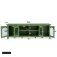 thumbnail image 5 of Gzxs 70.8" Farmhouse TV Stand with 4 Glass Doors, Modern Buffet Sideboard Cabinet with Storage, Entertainment Center with Adjustable Shelf for TV's up to 79", Antique Green, 5 of 9