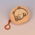 thumbnail image 1 of Sac à Main en Peluche Capybara Mignon, Sac à Main Rond avec Pendentif, Sac de Rangement pour Écouteurs, Mini Portefeuille à Fermeture Éclair, 1 of 4