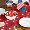 thumbnail image 6 of Smile American Blue and Red Star Patriotic Fourth of July Table Runner 13 x 108 Inch Red, 6 of 8