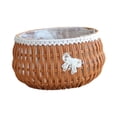 thumbnail image 3 of Almencla Flower Basket Plant Container Imitation Rattan Round Trash Can Multipurpose for Kitchenware with Plastic Liner Storage Basket Khaki L, 3 of 8