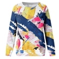 thumbnail image 5 of Bibifish Womens Sweatshirts Colorful Printed Crewneck Long Sleeve Sweatshirts Streetwear Daily Casual Loose Fit Comfortable Pullover Tops, 5 of 5